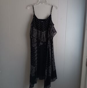 Nanette Lepoee Elegant Black and White Patterned Dress Size 12